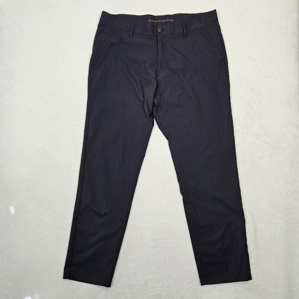 Marcus Pierce Renegade Pants Mens 36 x 30 Navy Performance Slim Stretch Dynaknit